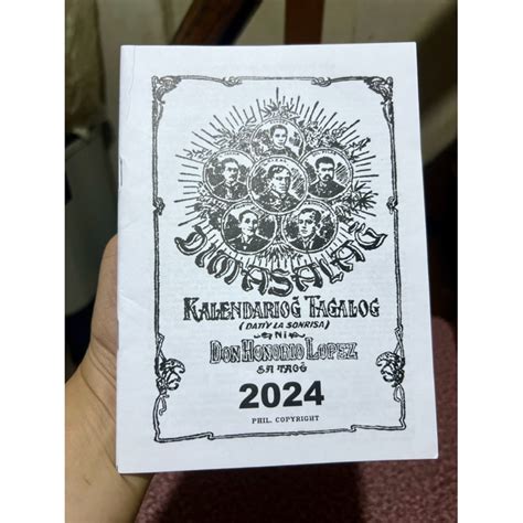 DON HONORIO LOPEZ KALENDARYONG TAGALOG 2024.